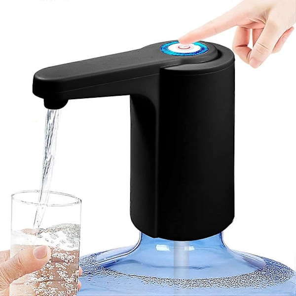 Vattenbehållare 5 Gallon - Vattenpump för 5 Gallonsflaska, Vattenkanna Pump USB Laddningsbar Universal