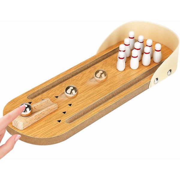 Desktop Mini Bowling Spil Sæt med 10 Pins