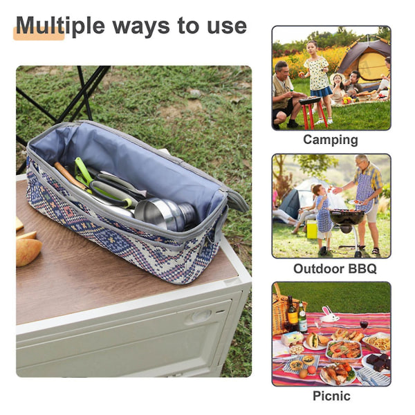 Camping servis Väska Camp Kök Matlagningsredskap Set för platsbesparande flytt