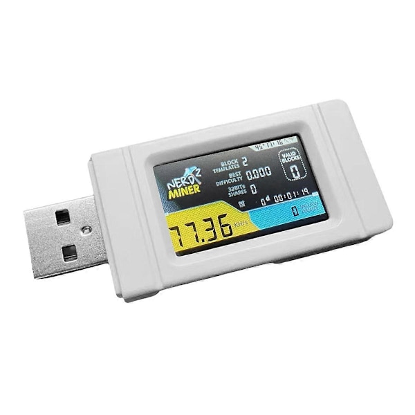 Nerdminer USB-miner 77KH/S med färgskärm BTC Solo Lottery Mining Miner Mini Bitcoin BTC Miner Nerd Miner