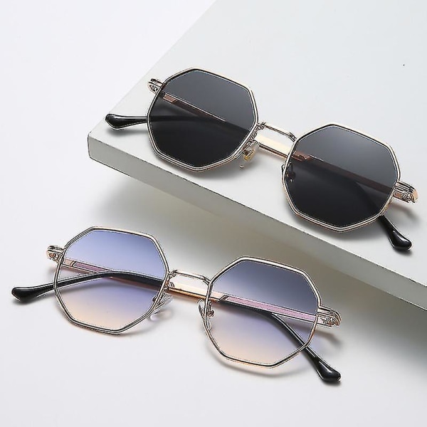 Sexede vintage polygon solbriller Kvinder Brand Fashion Small Frame Solbriller