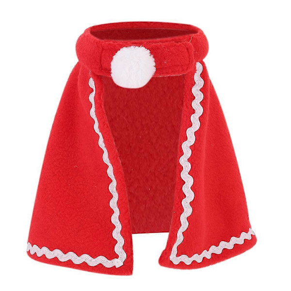 Pet Dog Cat Red Mantle Soft Costume Christmas Clothes for Rabbit Guinea Pig