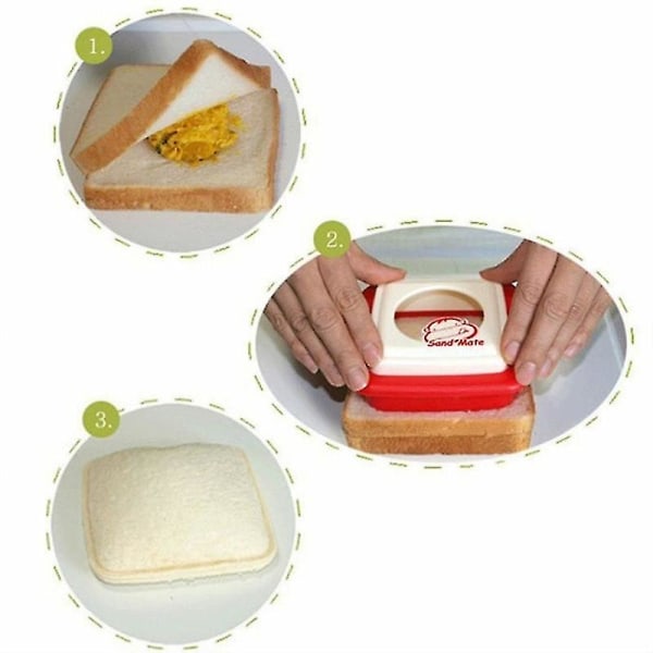 Lomme-sandwichbeholder, Bento Ball, Toast, Baby, Kake, Brød, Sushi Tilbehør rosa 4 stk