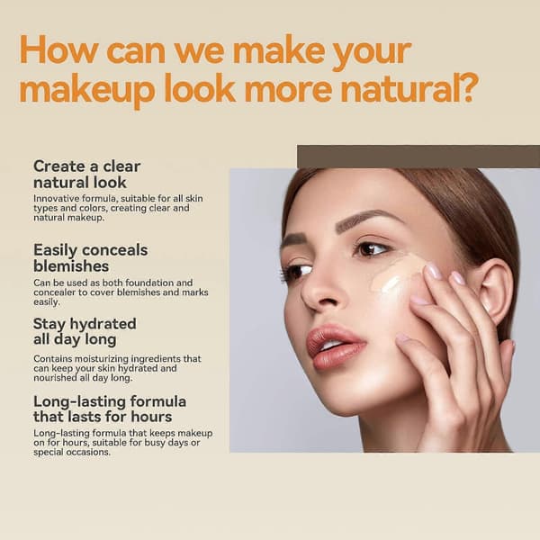 Flydende foundation makeupbase, farveskiftende foundation, farveskiftende ansigtsprimer 30 ml, let holdbar og udglattende 1pc