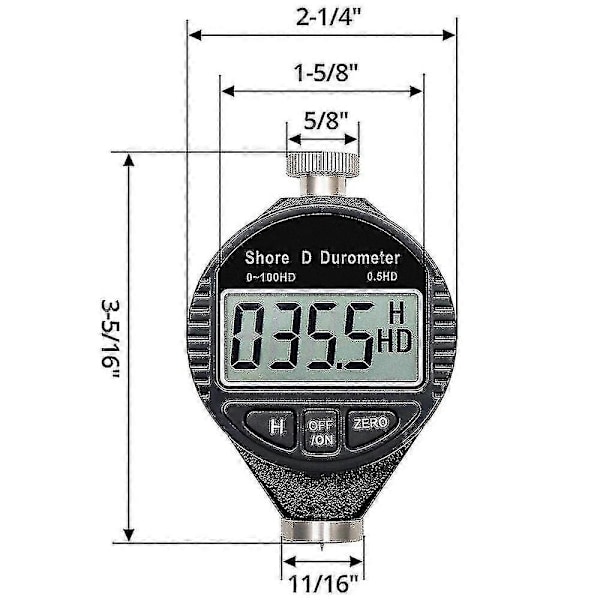 0-100hd Shore D Hårdhedsmåler Digital Durometer Skala Med LCD Display Til Gummi, Plast, F,xiangchongyaying