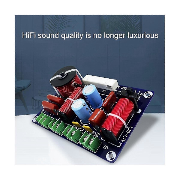 3-veis frekvensdeler Hi-fi Crossover Audiofil Hjemmekino Høy Middels Og Lav Høyttalere Ettermontering Crossover