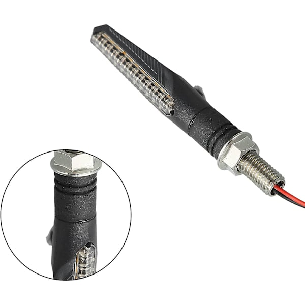 Motorcykel Flydende Blinklys Amber Lys 12v Ledblack2pcs