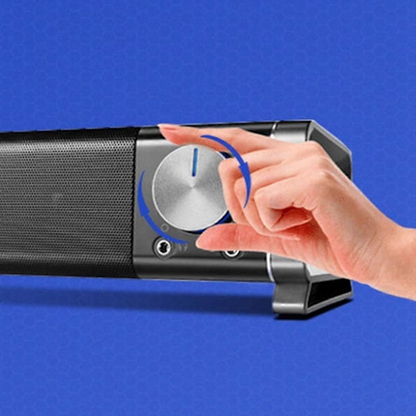 Datorhögtalare Stereo USB-drivna Bluetooth-ljudfält 3,5 mm Aux-högtalare för multimedia PC Laptop