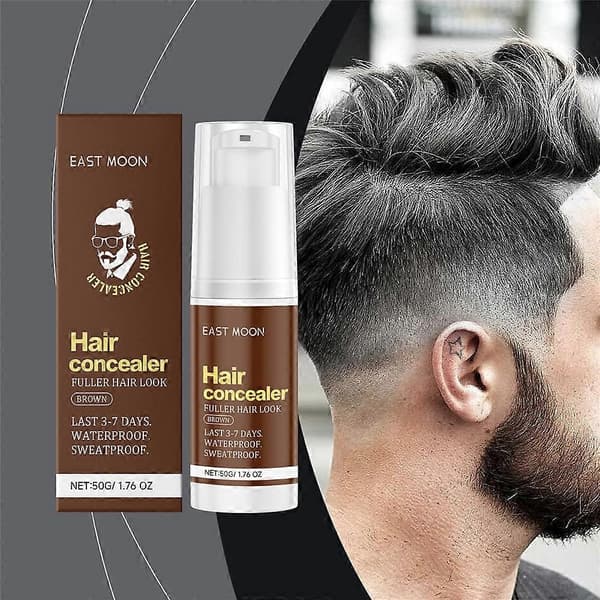 Brun hodebunnsconcealer for naturlig, langvarig hårfestedekning og næring 3pcs