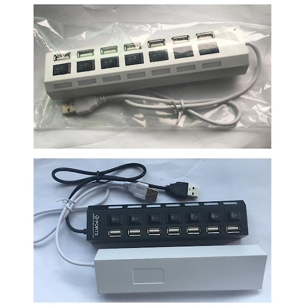 2022 Hot Usb Hub 3.0 Hub  Multi Usb Splitter Strømadapter 4/7 Port Multipel Expander 2.0 Med Afbryder Til Pc Tilbehør