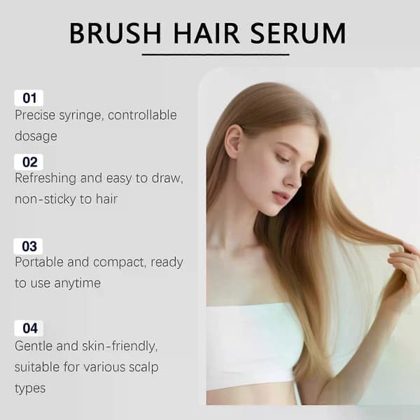 PDRN Brush Hårserum, Kylande Hårbottenvård med Koffein & Spicule Complex, Lättviktig 3pcs