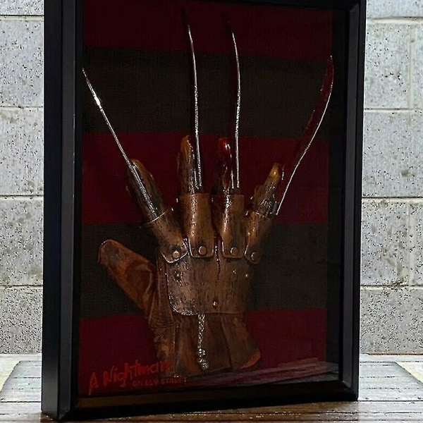 Freddy Krueger Mardröm på Elm Street Halloween dekorativa handskar och tröja Display Rekvisita för fest Inga handskar