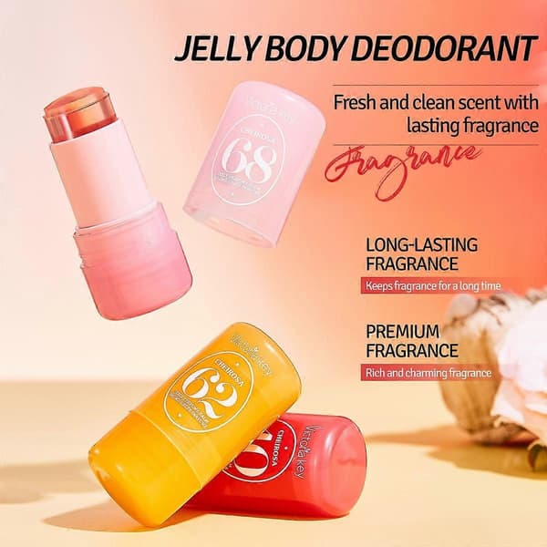 Jelly Parfymbalsam Set, Fasta Parfympinnar, Bärbart Doftbalsam Kit, Långvarig Doft, Resevänlig Fast Parfym, Enkel Applicering för 1pcs