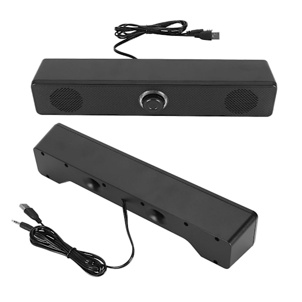 Datamaskin Høyttaler Bluetooth Skrivebord Lydplanke HiFi Stereo Lyd Volumjusterbar Mini Bar Høyttaler Ekstern Høyttaler for PC Bærbar PC