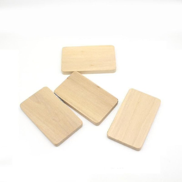 5 st Diy trästämpel bas fyrkantigt block stämpel bas stämpel handtag bas tom trä kub fyrkant (stil 1)