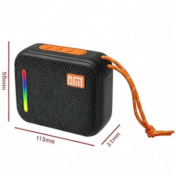 HM-830 Bluetooth-høyttaler Integrerte LED-effekter Flere innganger Bærbart design Black