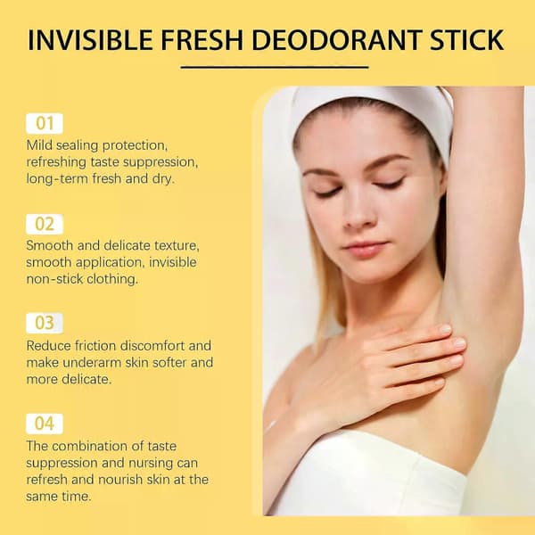Aluminiumsfrit deodorant til kvinder, 2025 Ny kvinde deodorant, Solid Stick Naturlig