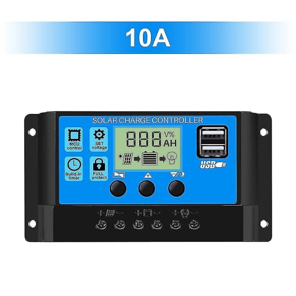 300w 12v/24v solpanelset set batteriklämma laddare + 40a styrenhet för bil husbil husvagn