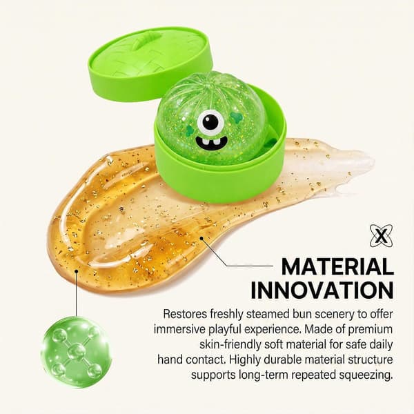 Maltos Vit Spökbulle Squishy Leksak för Halloween Green