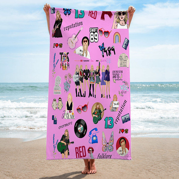 140x180cm Mikrofiber strandhandduk kändis omgivande rektangulär strandhandduk Taylor Swift sångare badhandduk handduk