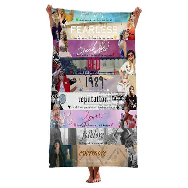140x180cm Mikrofiber strandhandduk kändis omgivande rektangulär strandhandduk Taylor Swift sångare badhandduk handduk