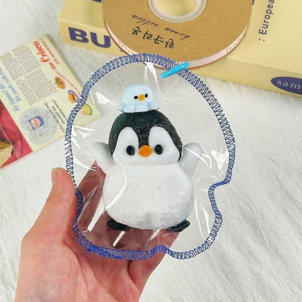 Blød vandmudderpingvin Squishy, Jumbo blød silikone tekstur, Squishy Fidget legetøj til angstlindring håndklemmeindretning 1pcs