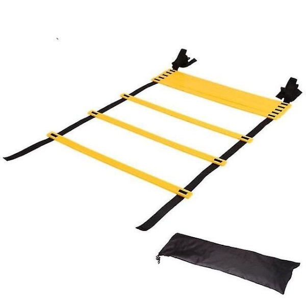 Agility Ladder Träningshastighet Mjuk stege Nylon Justera fotsteg Koordination Hjälpverktyg Fotboll Träningsutrustning gul1 set