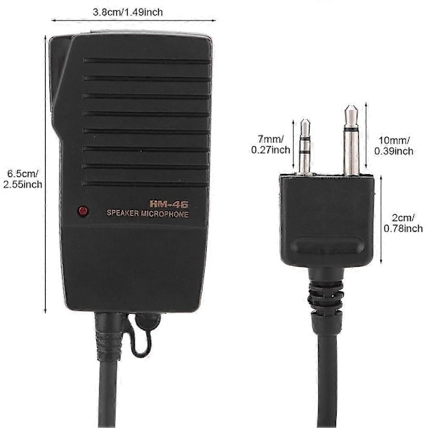Håndholdt højttalermikrofon til Icom Ic-V8 V85 V82 Ic- T8A 2At W32A E90 radio