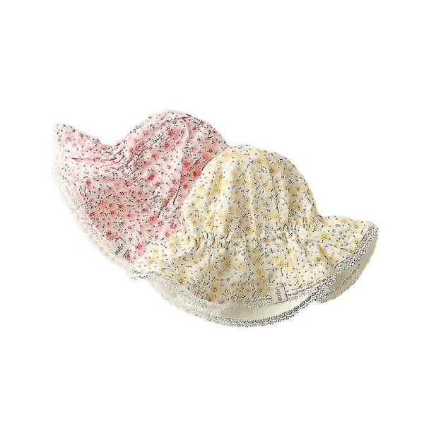 Baby Bucket Hat Söt söt dubbelsidig tunn spets Princess Infant Sun Hats