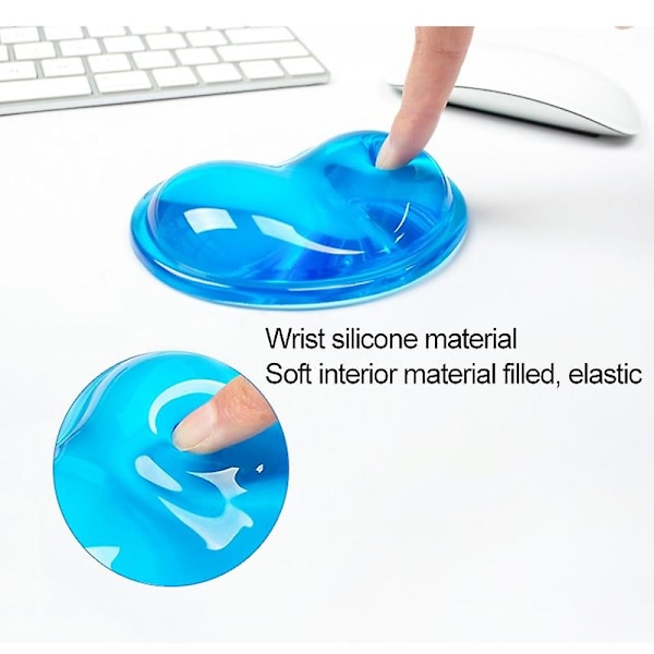 MONTIAN 2 stk. Transparent Silikon Mus Wrist Støtte