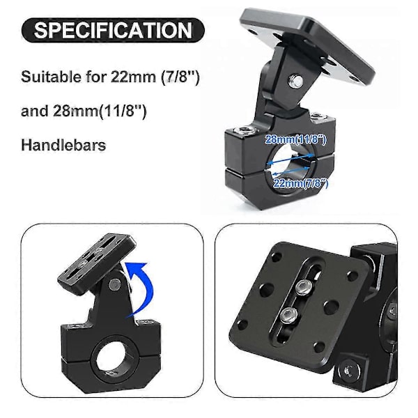 22mm 28mm Styrklems GPS-montering Navigationsbeslag Til Honda Cb1000r Cb300r Cb125r Cb250f Cb500f Cb500x Cb650f Cb1000 Cbf500