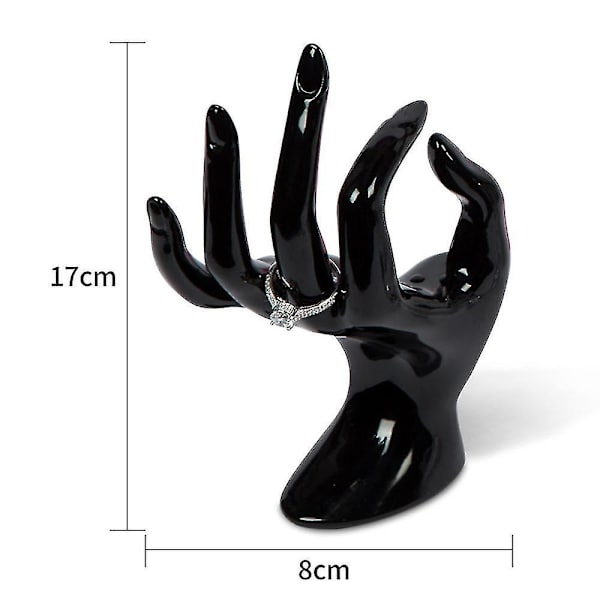 Smykkeholder Ringholder Ok Hånd Ornament Display Stativ-mxbc