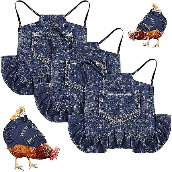 3 Pack Adjustable Chicken Saddle Chicken Jacket Hen Apron With Elastic Strap Poultry Protector For Small, Medium And Large