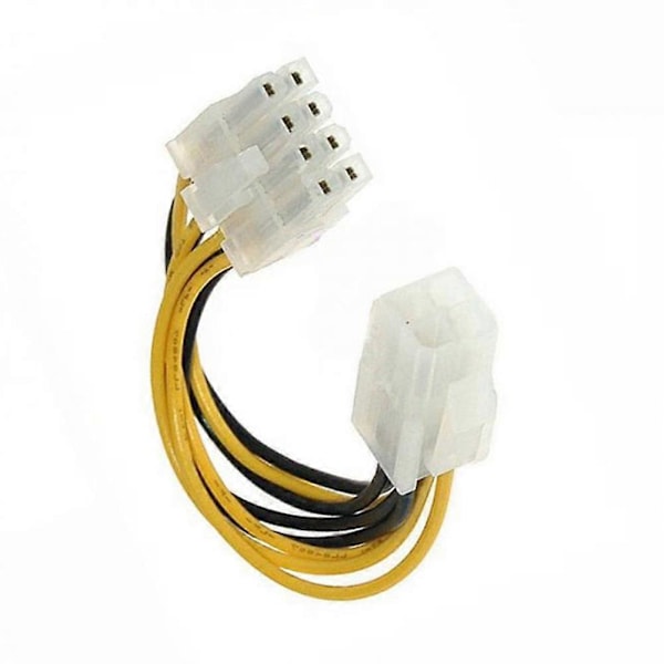 4-polet Han til 8-polet CPU Strømforsyningsadapterkonverter ATX Kabel 12V Strømforsyningskabel