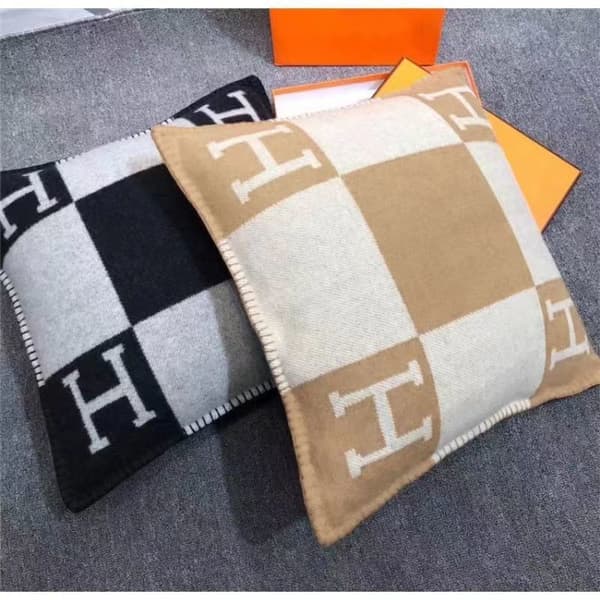 45x45cm H Bokstav Ull Kashmir Kuddfodral Våningssäng Soffa Flygplan Khaki