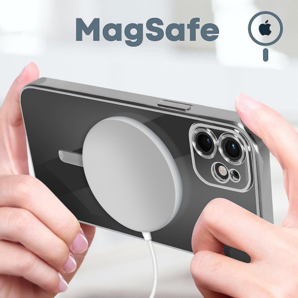 MagSafe Case för iPhone 11 - Silikonkameraskydd, formad krom Silver