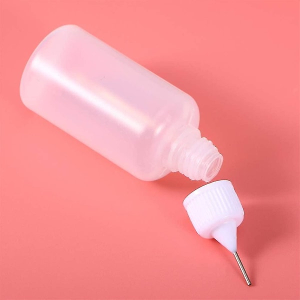 10 st plastflaskor med munstycken, precisionsspetsapplikator klämflaskor för limfärg 20 ml