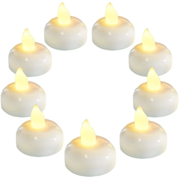 36 kpl liekettömät kelluvat kynttilät, lämpimän valkoiset led-kynttilät