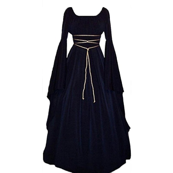 Halloween 1800-talls heks Vintagekjole Cosplay Festkostyme Dame Langermet Fancy Dress Rekvisitter