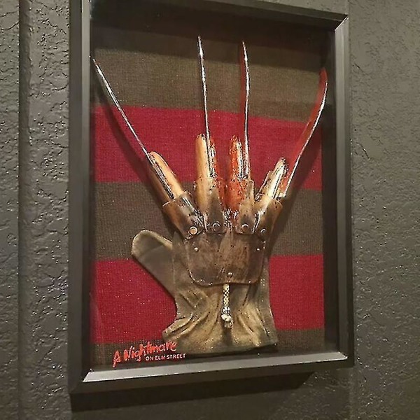 Freddy Krueger Mardröm på Elm Street Halloween dekorativa handskar och tröja Display Rekvisita för fest Inga handskar