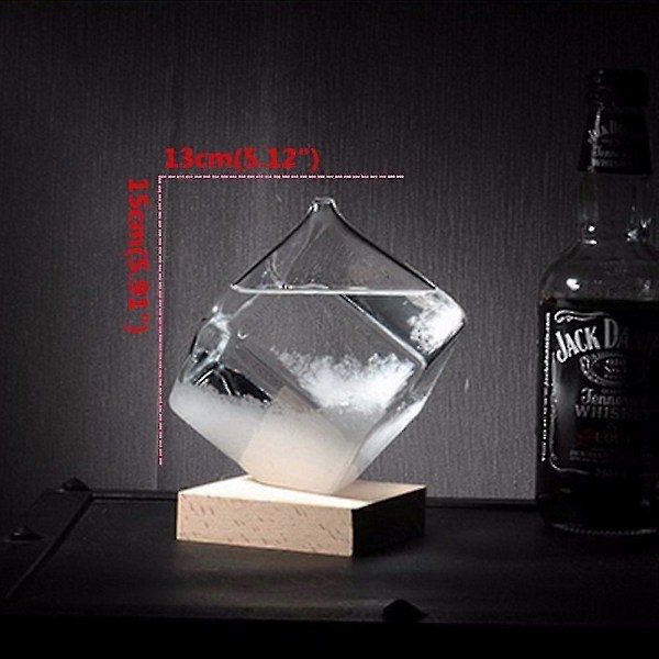 Transparent Stormglas Barometer Vattenkub Väderprognos Glas Prognoser Flaska Skrivbordsdekoration Lc838