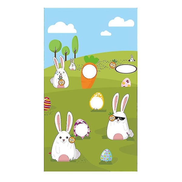1st påsk sandsäck flagga ägg kanin mönster banner påsk kasta spel flagga för fest