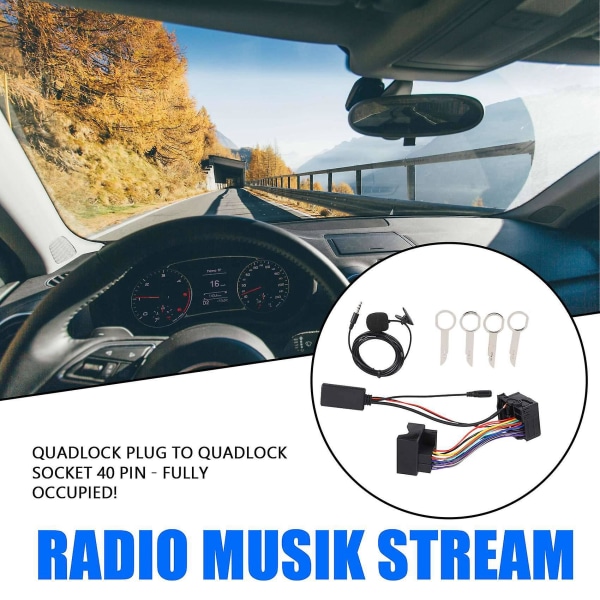 Autoäänen Bluetooth kaapelisovitin Ford Fiesta Focus Mondeo Kuga Sony 6000cd Radio Musik Streamille