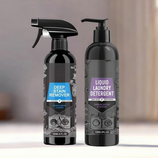 Dyp flekkfjerner, ultrakonsentrert 7-enzym sandeltre vaskemiddel 120ml Laundry Liquid