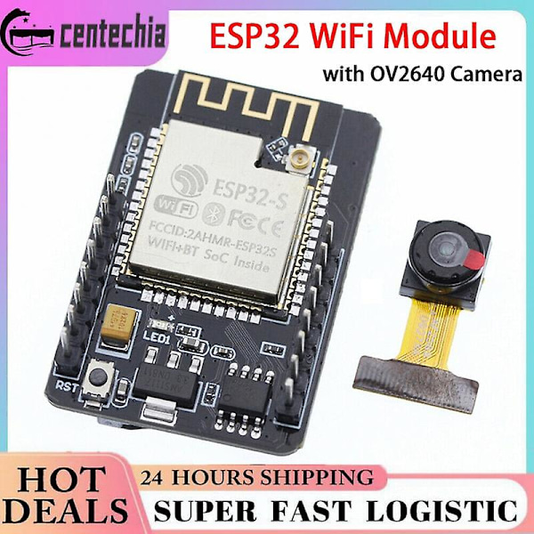1 st Esp32-cam Wifi-modul Esp32 Seriell till Wifi Esp32 Cam Utvecklingskort 5v För Bluetooth Med Ov2640 Kameramodul Esp-cam