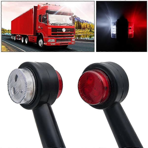 Sett med 2 12V LED sidemarkeringslys for tilhenger og lastebil