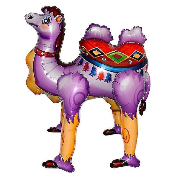 3D søt tegneserie gående alpakka kamel aluminiumsfilmballong modell Yj53