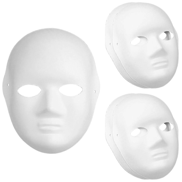 5 st Blanka Masker Halloween Mask Cosplay Party Mask Kostym Mask Vit Maskeradmasker För Kvinnor