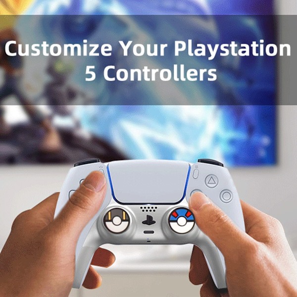 PS5-kontroll joystick-kapselväxel pro-kontroll fyra-färgad älvbollstema joystick-kapsel