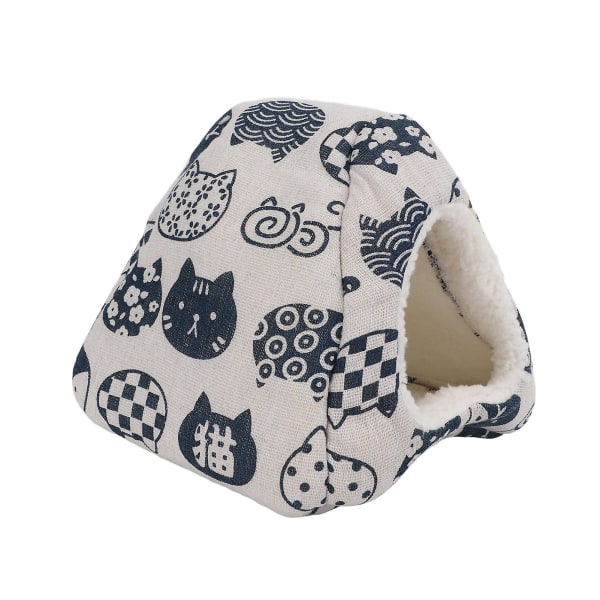 Vintervarm Hamsterbed Vindtett Koselig Lite Kjæledyrhule Bed For Chinchilla Guinea Pig Hedgehog Ferret 20x20x20 / 7.9x7.9x7.9in Hvit Kattehode
